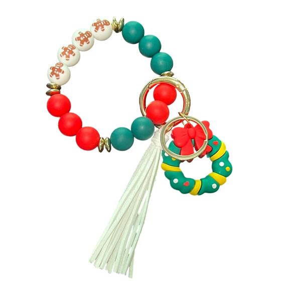 Christmas Silicone Wristlet Keychain - Picture 1 of 2